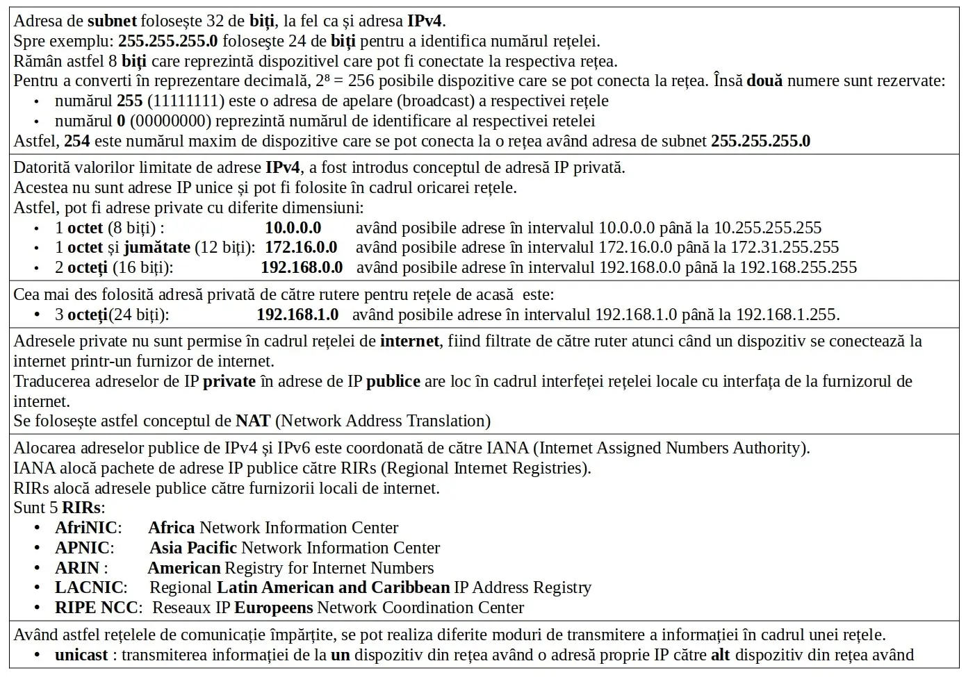 Protocolul de internet (IP)