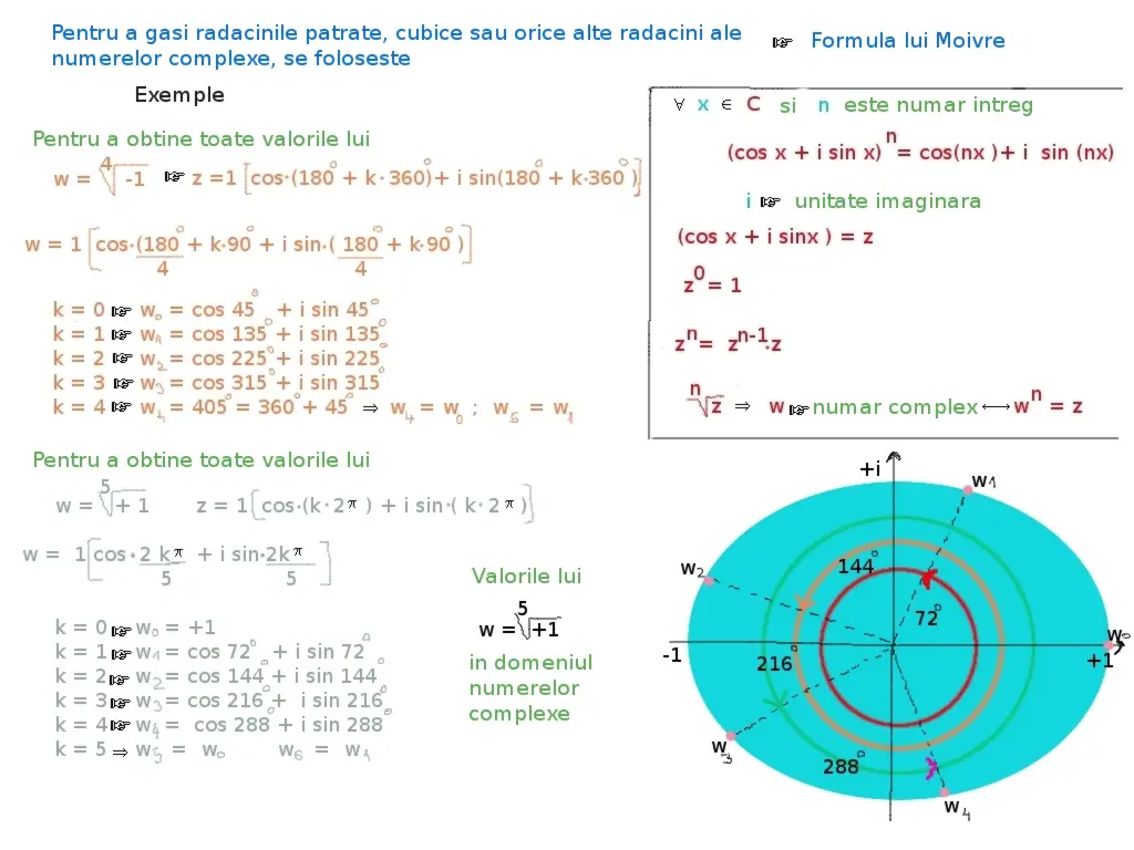 rădăcinile de ordin n ale unui număr complex