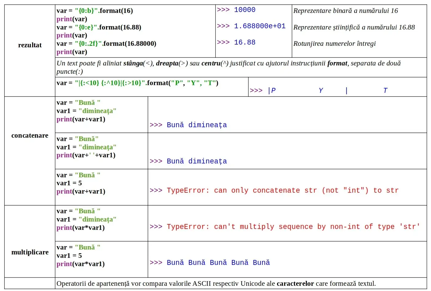 Python: Literal: şir